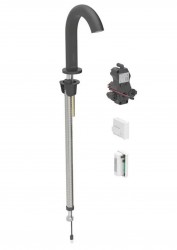 GEBERIT - Piave Elektronický umyvadlový ventil, napájení z generátoru, easy to clean, matná černá (116.185.14.1)