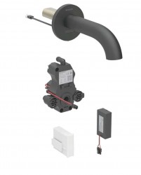 GEBERIT - Piave Elektronický umyvadlový ventil pod omítku, bateriové napájení, easy to clean, matná černá (116.283.14.1)