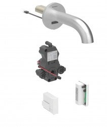 GEBERIT - Piave Elektronický umyvadlový ventil pod omítku, napájení z generátoru, easy to clean, kartáčovaná nerez (116.285.SN.1)