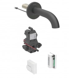 GEBERIT - Piave Elektronický umyvadlový ventil pod omítku, napájení z generátoru, easy to clean, matná černá (116.265.14.1)