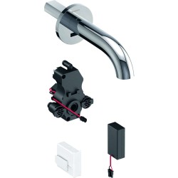 GEBERIT - Piave Elektronický umyvadlový ventil pod omítku, pro studenou vodu, bateriové napájení, easy to clean, chrom (116.263.21.1)