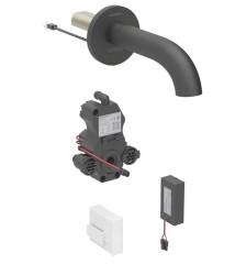 GEBERIT - Piave Elektronický umyvadlový ventil pod omítku, pro studenou vodu, bateriové napájení, easy to clean, matná černá (116.263.14.1)