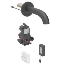 GEBERIT - Piave Elektronický umyvadlový ventil pod omítku, pro studenou vodu, bateriové napájení, easy to clean, matná černá (116.283.14.1)