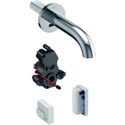 GEBERIT - Piave Elektronický umyvadlový ventil pod omítku, pro studenou vodu, napájení z generátoru, easy to clean, chrom (116.265.21.1)