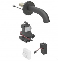 GEBERIT - Piave Elektronický umyvadlový ventil pod omítku, síťové napájení, easy to clean, matná černá (116.261.14.1)