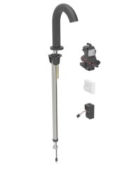 GEBERIT - Piave Elektronický umyvadlový ventil, pro studenou vodu, síťové napájení, easy to clean, matná černá (116.181.14.1)