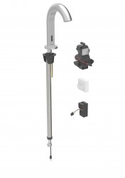 GEBERIT - Piave Elektronický umyvadlový ventil, síťové napájení, easy to clean, kartáčovaná nerez (116.181.SN.1)