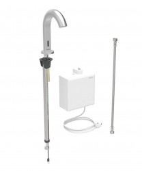 GEBERIT - Piave Elektronický umyvadlový ventil, síťové napájení, easy to clean, kartáčovaný nerez (116.161.SN.1)