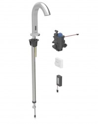 GEBERIT - Piave Termostatická elektronická umyvadlová baterie, bateriové napájení, easy to clean, kartáčovaná nerez (116.188.SN.1)