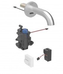 GEBERIT - Piave Termostatická elektronická umyvadlová baterie pod omítku, síťové napájení, easy to clean, kartáčovaná nerez (116.287.SN.1)