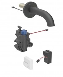 GEBERIT - Piave Termostatická elektronická umyvadlová baterie pod omítku, síťové napájení, easy to clean, matná černá (116.287.14.1)