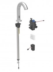 GEBERIT - Piave Termostatická elektronická umyvadlová baterie, síťové napájení, easy to clean, kartáčovaná nerez (116.187.SN.1)