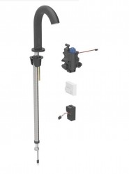 GEBERIT - Piave Termostatická elektronická umyvadlová baterie, síťové napájení, easy to clean, matná černá (116.187.14.1)