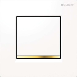 GEBERIT - Pneumatické ovládání splachování pisoárů Typ 30, bílá/pozlacená (116.017.KK.1)