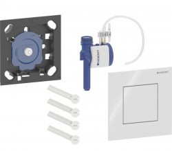 GEBERIT - Pneumatické ovládání splachování pisoáru typu 40, sklo/bílá (116.217.SI.1)