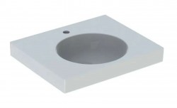 GEBERIT - Preciosa II Umyvadlo 60x50x17 cm, bez přepadu, s otvorem pro baterii, bílá (123262000)