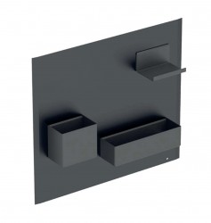 GEBERIT - Příslušenství Magnetická tabule s přihrádkami, 45x39 cm, matná černá/matná láva (500.649.16.1)