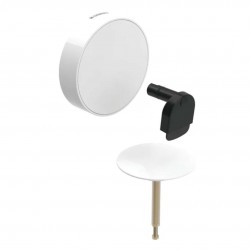 GEBERIT - Příslušenství Souprava pro kompletaci vanové soupravy, s otočným ovládáním a přívodem d52, alpská bílá (150.481.11.1)