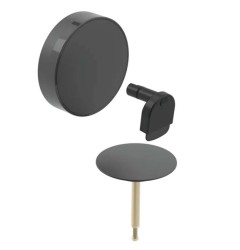 GEBERIT - Příslušenství Souprava pro kompletaci vanové soupravy, s otočným ovládáním a přívodem d52, matná černá (150.481.14.1)
