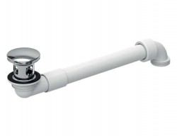 GEBERIT - Příslušenství Úsporný sifon pro umyvadla s přepadem, ClickClack, chrom (152.071.21.1)