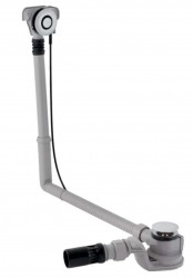 GEBERIT - Příslušenství Vanová odtoková a přepadová souprava, ovládání PushControl, délka 500 mm, chrom (150.751.21.6)