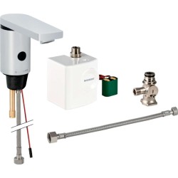 GEBERIT - Public Bezdotyková umyvadlová baterie 186, s generátorem a směšovačem, chrom (116.366.21.1)