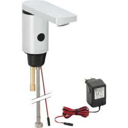 GEBERIT - Public Elektronická umyvadlová baterie, bez směšovače, napájení ze sítě, pochromovaná lesklá (116.136.21.1)