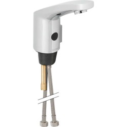 GEBERIT - Public Elektronická umyvadlová baterie, se směšovačem a přepínačem, napájení z baterie, pochromovaná lesklá (116.255.21.1)