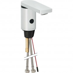 GEBERIT - Public Elektronická umyvadlová baterie, se směšovačem, bez síťového zdroje, pochromovaná lesklá (116.446.21.1)