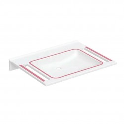 GEBERIT - Publica Umyvadlo bezbariérové, s výřezy, bez přepadu, bez otvoru pro baterii, alpská bílá (500.666.01.4)