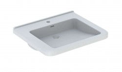 GEBERIT - Selnova Comfort Umyvadlo bezbariérové, 55x53 cm, s přepadem, otvor pro baterii, bílá (500.785.00.7)