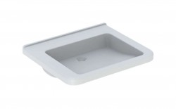 GEBERIT - Selnova Comfort Umyvadlo bezbariérové, 65x55 cm, bez přepadu, bez otvoru pro baterii, bílá (500.790.01.7)