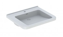 GEBERIT - Selnova Comfort Umyvadlo bezbariérové, 65x55 cm, s přepadem, otvor pro baterii, bílá (500.788.01.7)