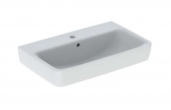 GEBERIT - Selnova Compact Umyvadlo 65x40 cm, s přepadem, otvor pro baterii, bílá (501.890.00.7)