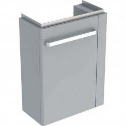 GEBERIT - Selnova Compact Umyvadlová skříňka, 45x25x60 cm, 1 dvířka, panty vlevo, světle šedá (501.497.00.1)