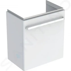 GEBERIT - Selnova Compact Umyvadlová skříňka, 550x367x604 mm, 1 dvířka, lesklá bílá/matná bílá (501.494.00.1)