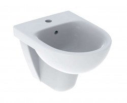 GEBERIT - Selnova Compact Závěsný bidet, otvor pro baterii, bílá (500.368.01.7)