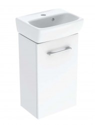 GEBERIT - Selnova Square Skříňka s umývátkem, 36x65x25 cm, 1 dvířka, L/P, lesklá bílá (502.742.00.1)
