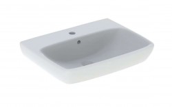 GEBERIT - Selnova Square Umyvadlo 65x48 cm, s přepadem, otvor pro baterii, bílá (500.299.01.5)