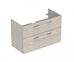 GEBERIT - Selnova Square Umyvadlová skříňka 120x45x43 cm, 2 zásuvky, Light Hickory (501.215.00.1)