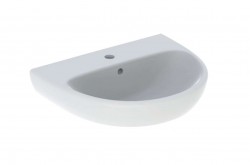 GEBERIT - Selnova Umyvadlo 55x44 cm, s přepadem, otvor pro baterii, bílá (500.315.01.7)