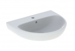 GEBERIT - Selnova Umyvadlo 60x48 cm, s přepadem, otvor pro baterii, bílá (500.305.01.7)