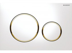 GEBERIT SIGMA20 ovládací tlačítko, bílá lesk/zlato (115.882.KK.1)
