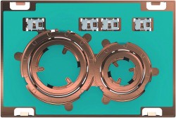 GEBERIT - Sigma21 Ovládací tlačítko pro 2 množství splachování, červené zlato/bez výplně (115.650.00.1)