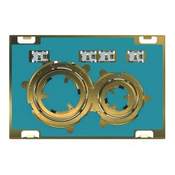 GEBERIT - Sigma21 Ovládací tlačítko pro 2 množství splachování, mosaz/bez výplně (115.652.00.1)