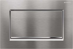 GEBERIT - Sigma30 Ovládací tlačítko splachování, kartáčovaný chrom/chrom (115.893.KX.1)