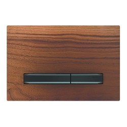 GEBERIT - Sigma50 Ovládací tlačítko pro 2 množství splachování, ořech americký/černý chrom (115.671.JX.2)