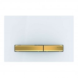 GEBERIT - Sigma50 Ovládací tlačítko splachování, bílá/mosaz (115.672.11.2)