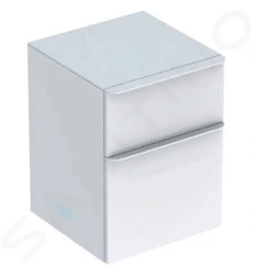 GEBERIT - Smyle Square Boční skříňka, 2 zásuvky, lesklá bílá (500.357.00.1)