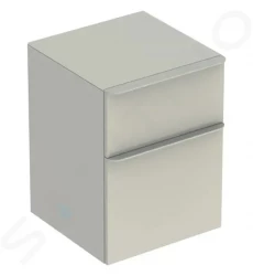 GEBERIT - Smyle Square Boční skříňka, 2 zásuvky, pískově šedá (500.357.JL.1)